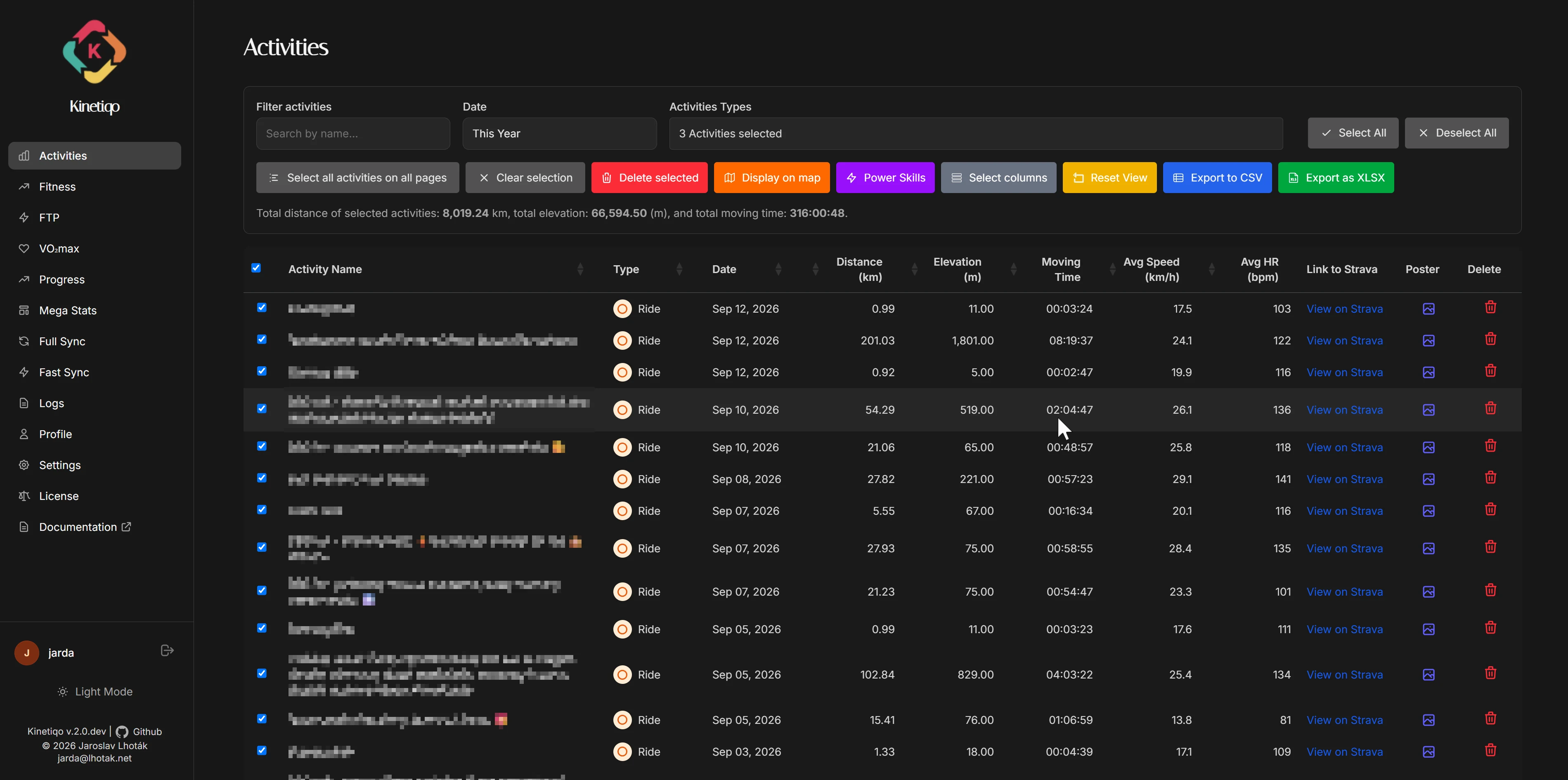 Activity Grid Interface